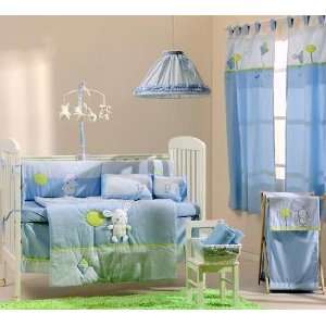   Set Boy Blue Bunny Crib Bedding Collection 4 Pc Crib Bedding Set Baby