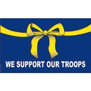  We support Our Troops Yellow Ribbon Flag 3ft x 5ft Patio 