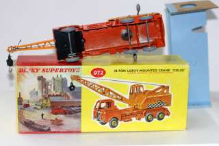 DINKY TOYS 972 COLES 20 TON TRUCK MOUNTED CRANE LATE PLASTIC WHEELS 