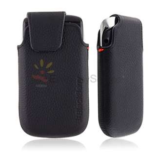 For OEM Blackberry Bold Torch 9850 9860 BLACK Leather Pocket Pouch 
