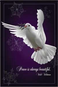 Premier Peace is Beautiful Dove Flag  