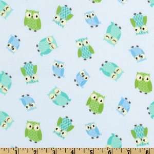   Wide Baby Business Owls Blue Fabric By The Yard Arts, Crafts & Sewing