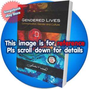 Gendered Lives by Julia Wood 9th International Edition 9780495794165 
