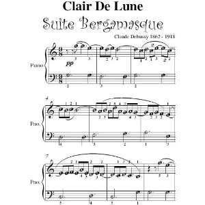  Clair de Lune Debussy Easiest Piano Sheet Music Claude Debussy Books