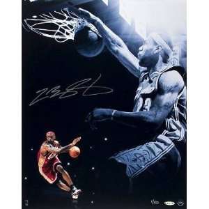   Lebron James Signed Autograph 16x20 Emotion Dunk Collage LE# Sports