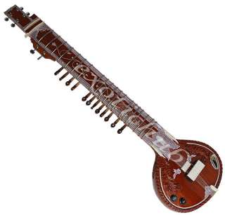 Sitar is constructed of wood Teak, Mahogany or Tun, Gourd, Metal and 