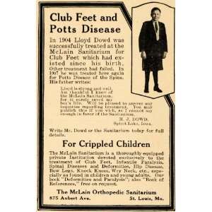   Sanitarium Club Feet Cure   Original Print Ad