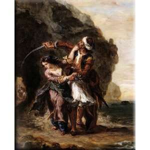   Abydos 13x16 Streched Canvas Art by Delacroix, Eugene