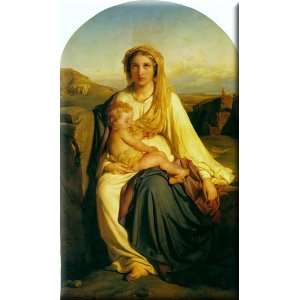   and Child 18x30 Streched Canvas Art by Delaroche, Paul