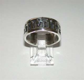 ANI Le DODI Sterling Jewish SPIRITUAL Wedding Ring  