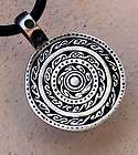 Buddhism Karma Wheel Pewter Pendant w Necklace Choker items in Siam 
