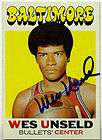 Wes Unseld SIGNED AUTOGRAPHED 1971 72 Topps #95 Washing