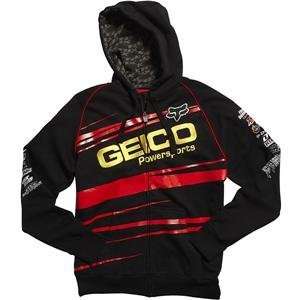  Fox Racing Geico Factory Zip Hoodie   Medium/Black 