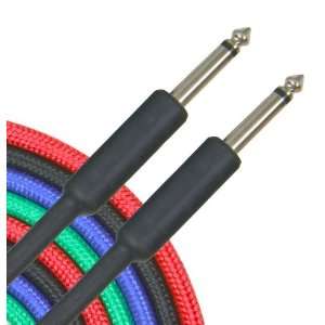  Musicians Gear Braided Instrument Cable 1/4 Blue 10 Foot 