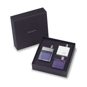  Prada Amber Pour Homme by Prada for Men   3 Pc Gift Set 3 