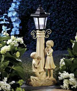 Solar Light Sweetheart Boy & Girl Statue Outdoor Garden Decor  