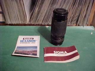 SIGMA HIGH SPEED ZOOM 80 200MM 13. 5 4 LENS & BOOK  