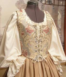 Renaissance Maiden WENCH DRESS Bodice~Corset Halloween Costume  