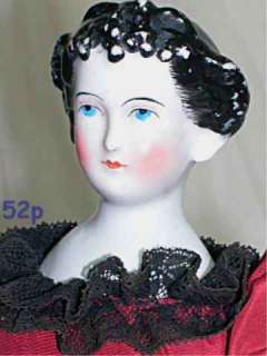   RARE ANTIQUE CHINA SHOULDER HEAD DOLL WELL DRESSED 14 1840  