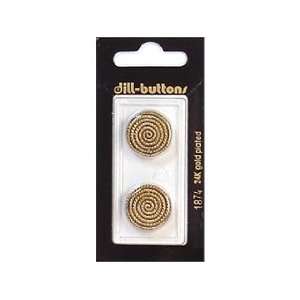  Dill Buttons 19mm Shank Antique Gold 2 pc Arts, Crafts 