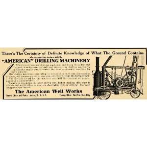  1908 Ad American Drilling Machinery Well Ground Coring 