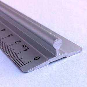  Metric 30cm Professional Metal Aluminum Ruler with Grip 