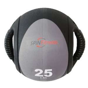  Mad Dogg SPIN Fitness® Dual Grip Med Ball 25 lbs. Sports 