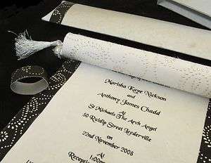 Scroll Wedding Invitation Sample x1  