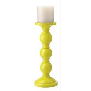    Pack of 4 Yellow Triple Ball Pillar Candle Holders 