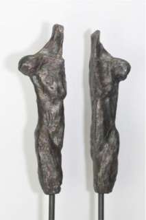 Cast Iron and Granite Male Torso Statues Retail $546  