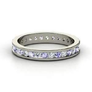  Alondra Eternity Band, 14K White Gold Ring with Diamond 