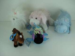 Lot Of 6 New Webkinz With Sealed Code Tags Yorkie Hippo Polka Back 