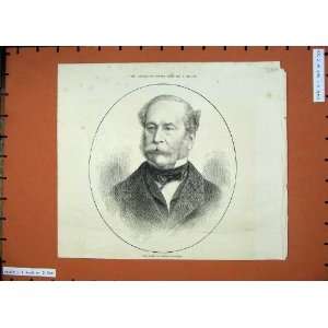   1871 Portrait Sir Joshua Walmsley House Commons Print