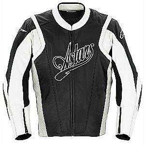 Alpinestars Magnum Jersey Leather Jacket   Medium/Black 