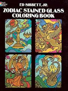   Zodiac Stained Glass Coloring Book by Ed Sibbett 