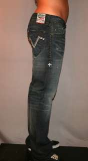 New AFFLICTION American Customs ACE BASQUE REPO Denim Jeans mens sz 33 