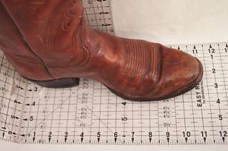 Tony Lama El Rey Vintage Brown Leather 9 D Mens Western Boots  