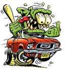 Hot Rod Mustang Monster Muscle Car Cartoon Tshirt items in Maddmax 