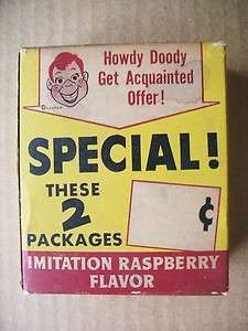 1950 Royal Dessert Pudding Comp Box Howdy Doody Card  