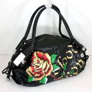  Rose Thorns Tattoo Handbag Purse Tote Satchel + Ed Hardy 