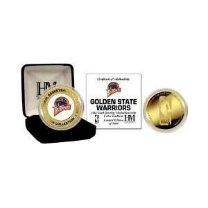 GOLDEN STATE WARRIORS 24KT Gold and Color Team Logo Coin  