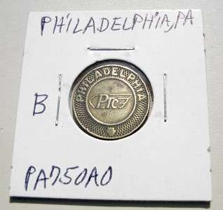 Old PA PTC Transit Token Philadelphia Pennsylvania  