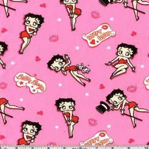  45 Wide Betty Boop Kiss Pink Fabric By The Yard Arts 