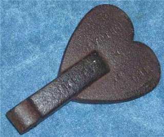 OLD CAST IRON HEART CARNIVAL CIRCUS SHOOTING GALLERY TARGET Markd 