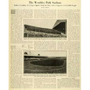  1923 Article Wembley Park Stadium Risdon Amphitheatre Empire London 