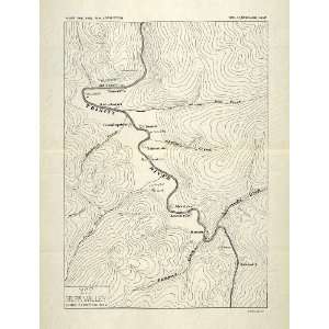  1904 Print Map Hoopa Hupa Valley Humboldt California Trinity River 