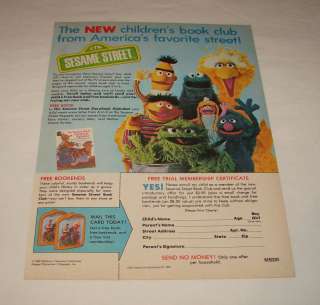1981 mail order ad page ~ SESAME STREET BOOK CLUB  