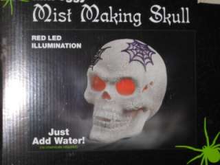   Mist Making Skull Head Red LED Illumination Just Add Tap Water  
