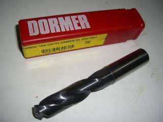 new DORMER 43/64 Carbide Oil Coolant Drill TiALN R457  
