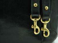 Mint ~ BRAHMIN Black Tuscan ADDIE SPEEDY Satchel Handbag Bag Vintage 